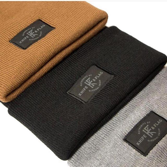 Knife & Flags Knit Watchcap! Available in THREE different colors! SHOP NOW at WWW.KNIFEFLAG.COM  #knifeandflag #survivalunion #workwear